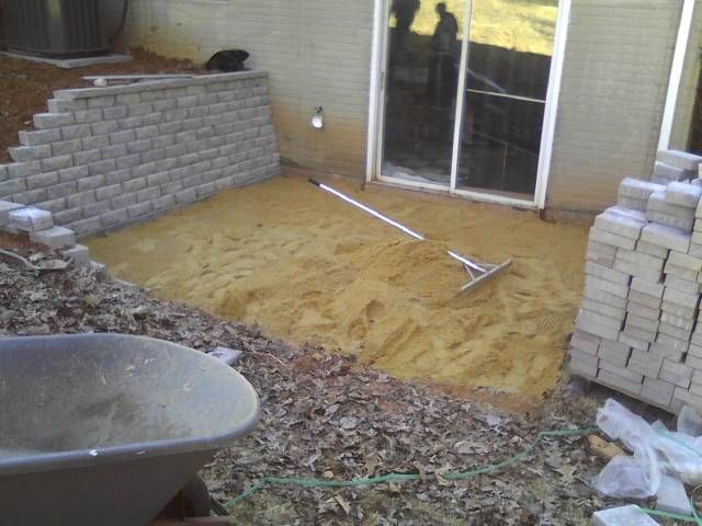 Building a retaining wall and stone patio