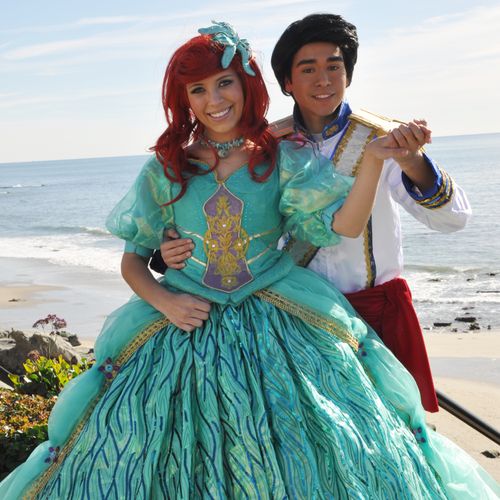 our mermaid in christmas dress with her prince.