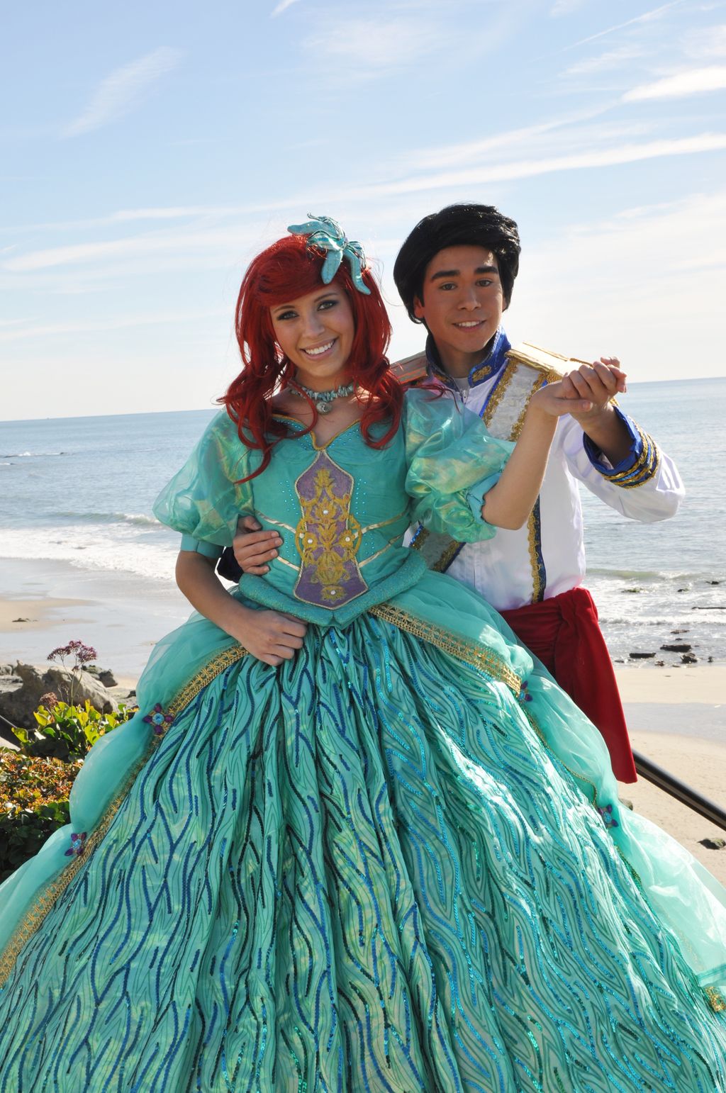 our mermaid in christmas dress with her prince.