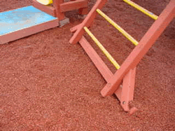 Playground Soft fall mulch. 100% recycled, non tox