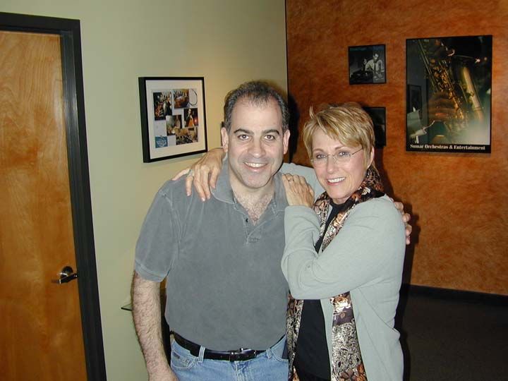 Working in the studio with Amanda McBroom. She is 