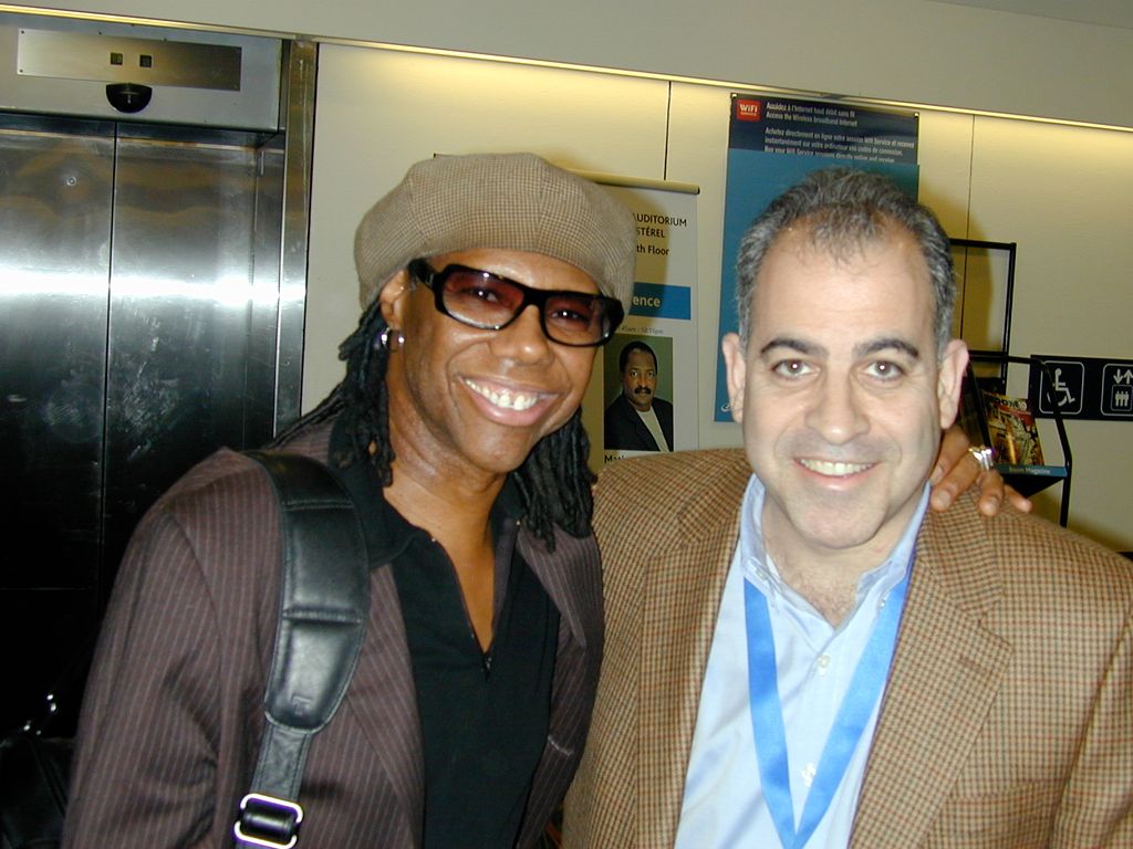 With  Nile Rodgers in France.