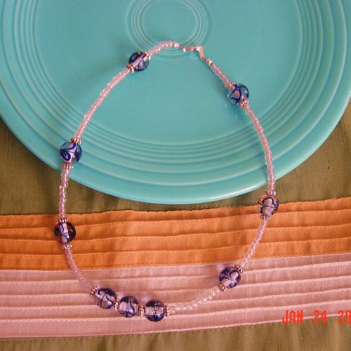 Ocean Breeze
Beautiful glass beaded necklace with 