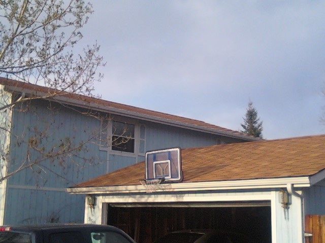 ....and put the gutter up under the hoop. No Probl