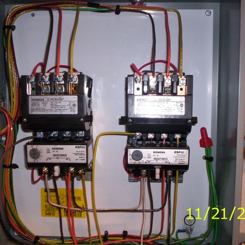 These are motor starters  that electrically close 