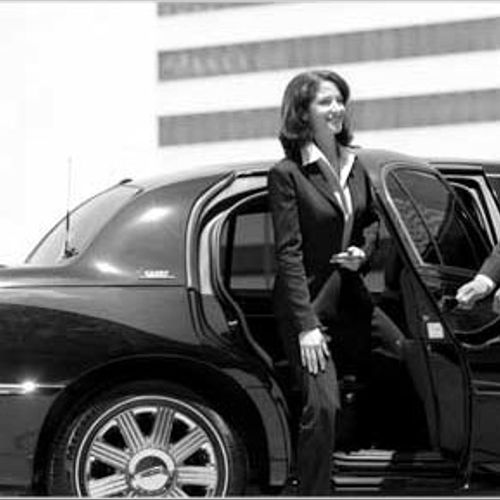 Arrive on time in an executive black car for almos