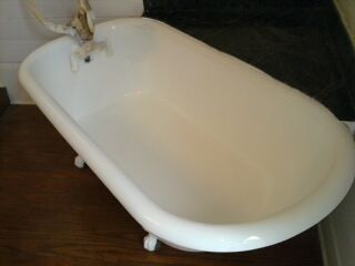 claw-foot tub after