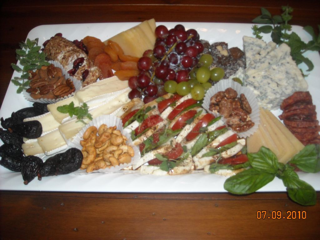 Imported Cheese~Nuts~ Fresh 
 and Dried Fruit.