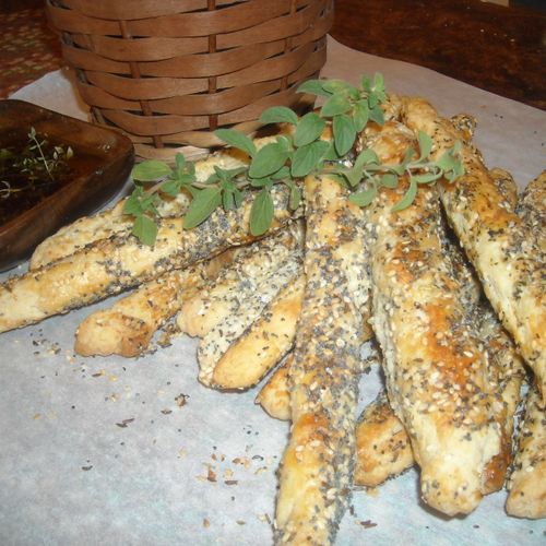 Homemade Seeded
Breadsticks.