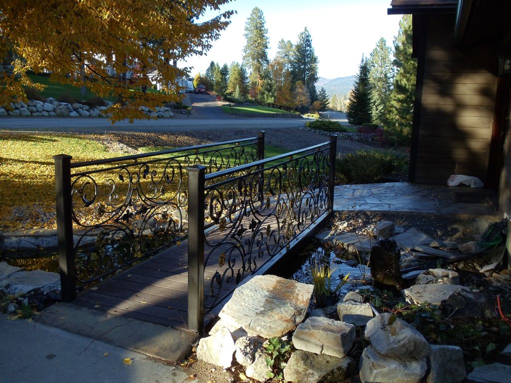 We made the bridge from metal imported from Italy.