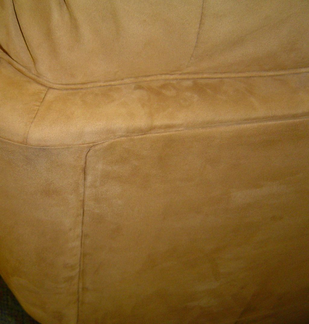 Completed upholstery repair in customer's home wit