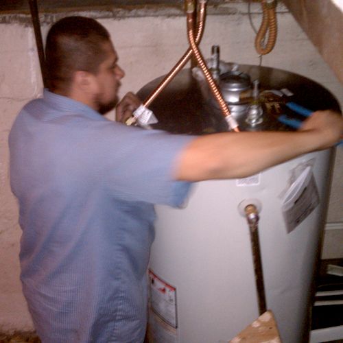 Installing a water heater