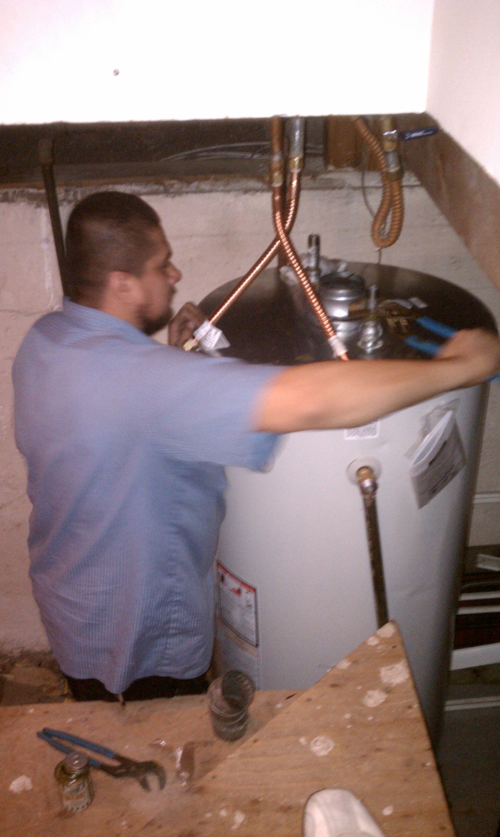 Installing a water heater