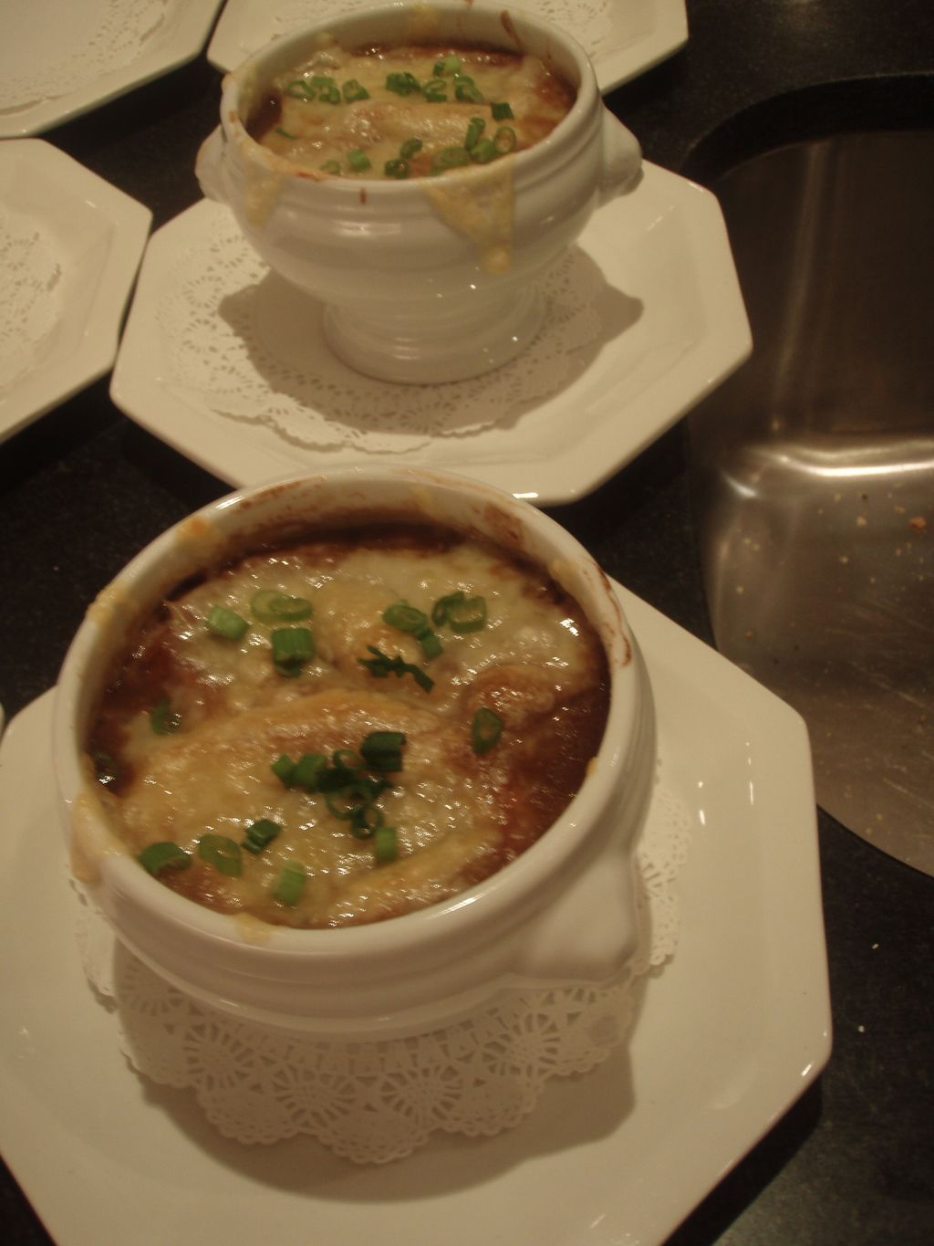 Image of French Onion Soup, one of the Items Taugh