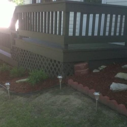 Deck addition and landscaping