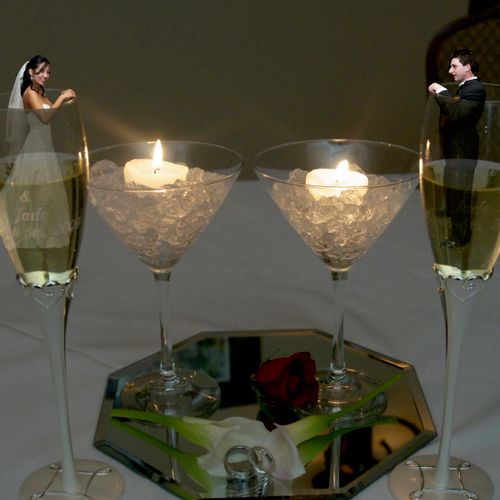 Couple in Toasting Flutes