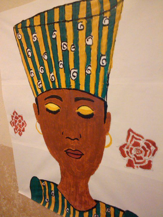 "African Woman" - a painting done in acrylic of an