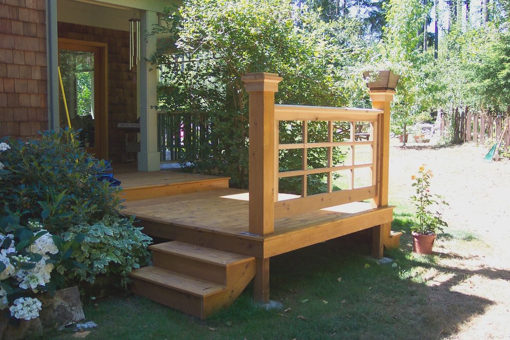 Cedar deck extension.