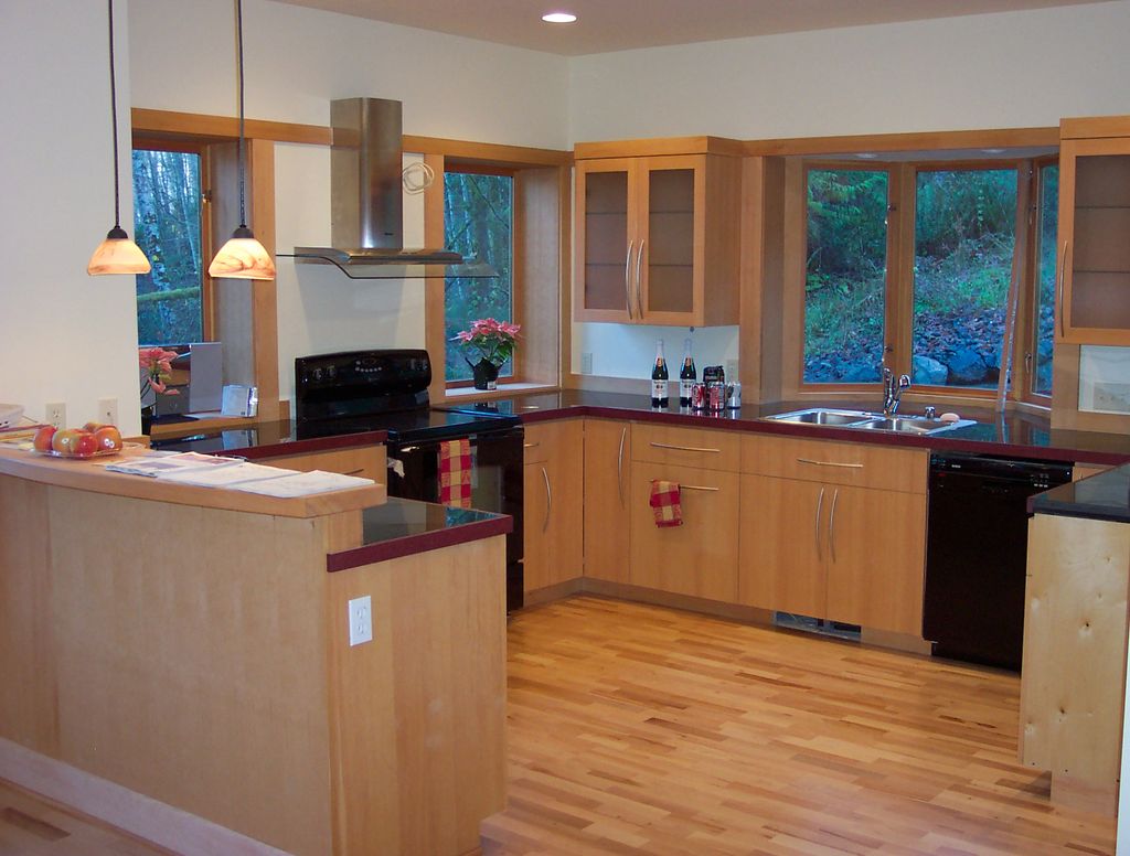 VG Fir cabinetry with purpleheart counter top self
