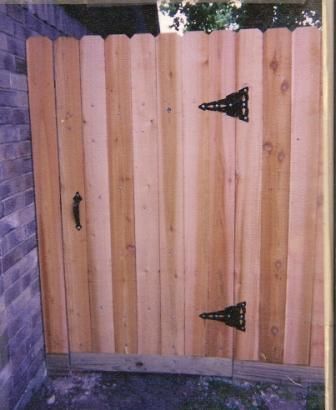 Cedar Fence with Gate and Baseboard