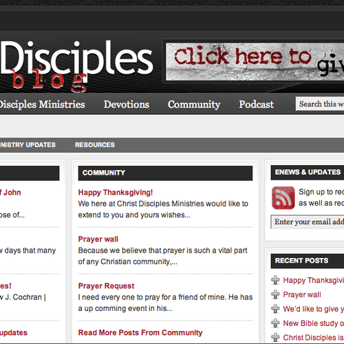 www.christdisciple.org/blogs

One of my Wordpress 