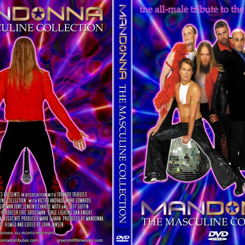 DVD artwork for local tribute band Mandonna