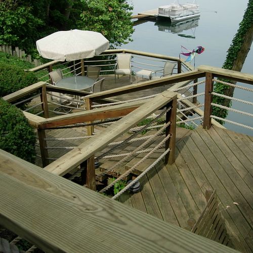 Indy deck. Refurbishing of all railing.