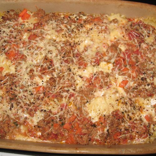 bechamel sausage ragu lasagna