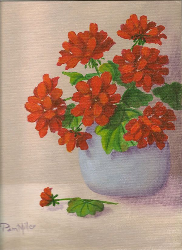 "Last Geraniums" A class I've taught.