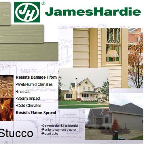 Professional siding using James Hardie product and