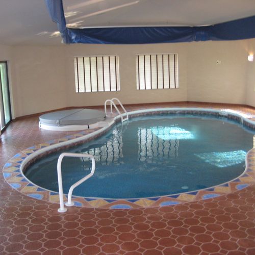 Indoor Pool Deck with Custom Border