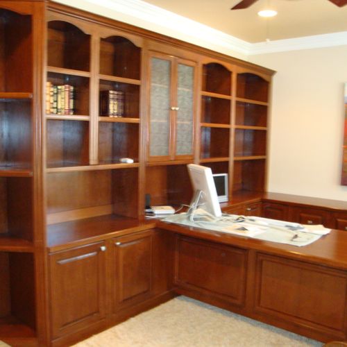 Cherry wood home office