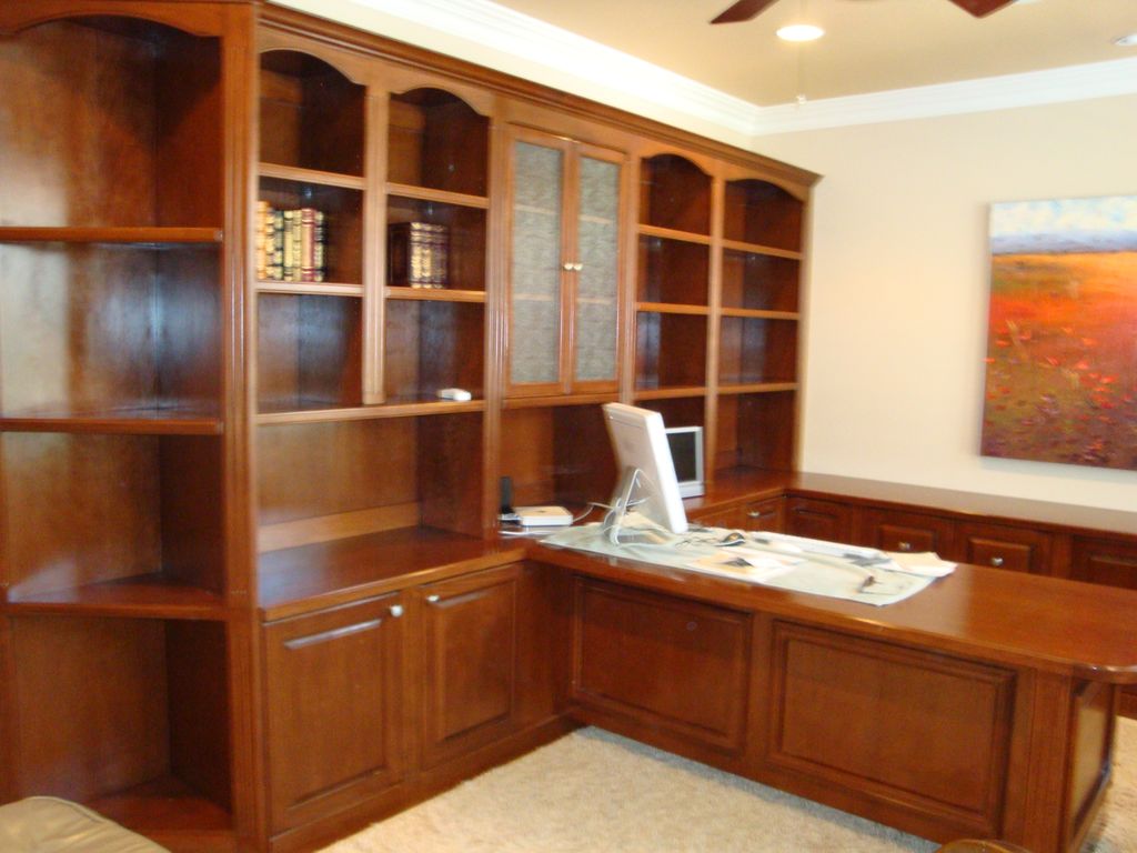 Cherry wood home office