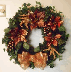 Custom  Exquisite Silk Christmas Wreaths, made to 