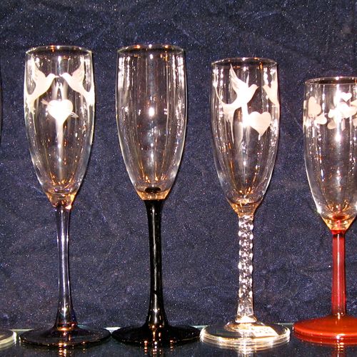 This is our selection of glass flutes that can be 