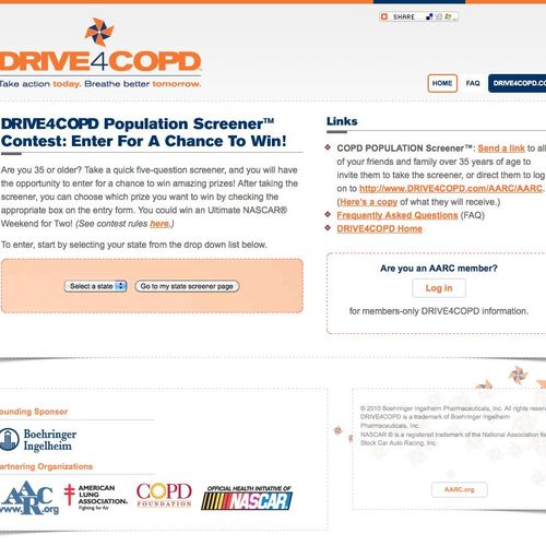 DRIVE4COPD: A public health campaign, with a speci