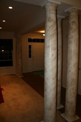 Marbled columns