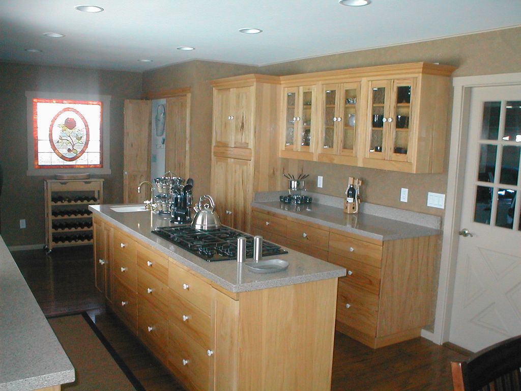 Light wood cabinets