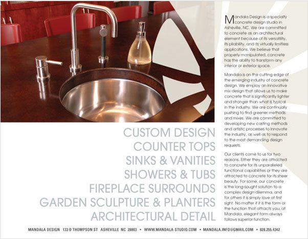 Tear sheet for Mandala Design Concrete Studio - ba