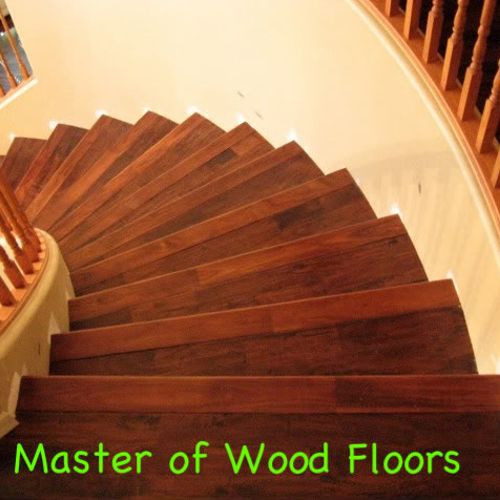 Installation of hardwood flooring on stairs, Parad