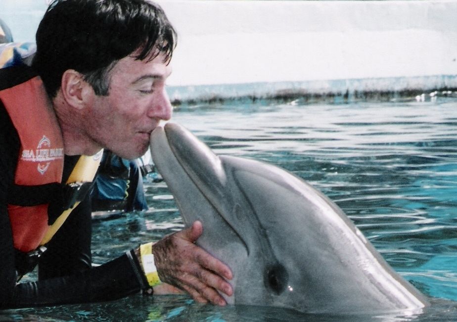 Dr. Patrick Melese with aquatic friend.