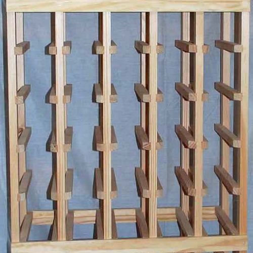 80 bottle wine rack shown in unfinished pine. Thes