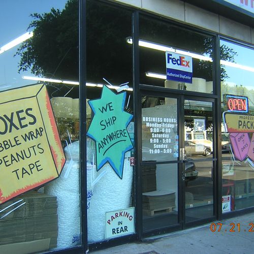 The Box depot Store front on Fairfax Ave.