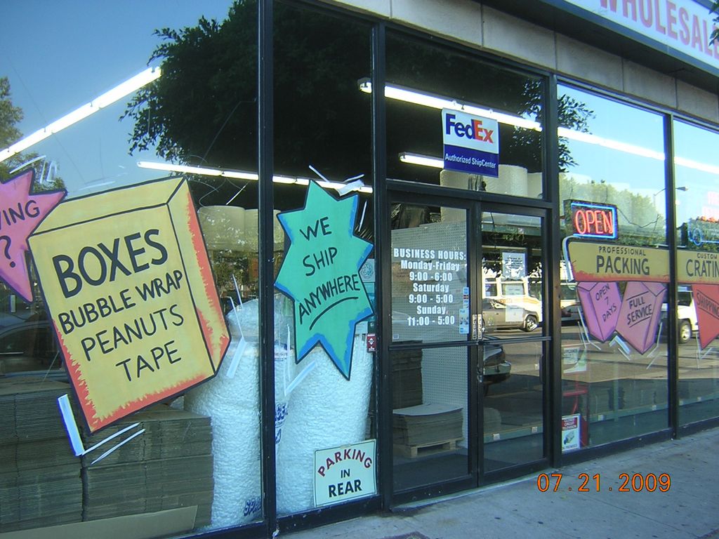 The Box depot Store front on Fairfax Ave.