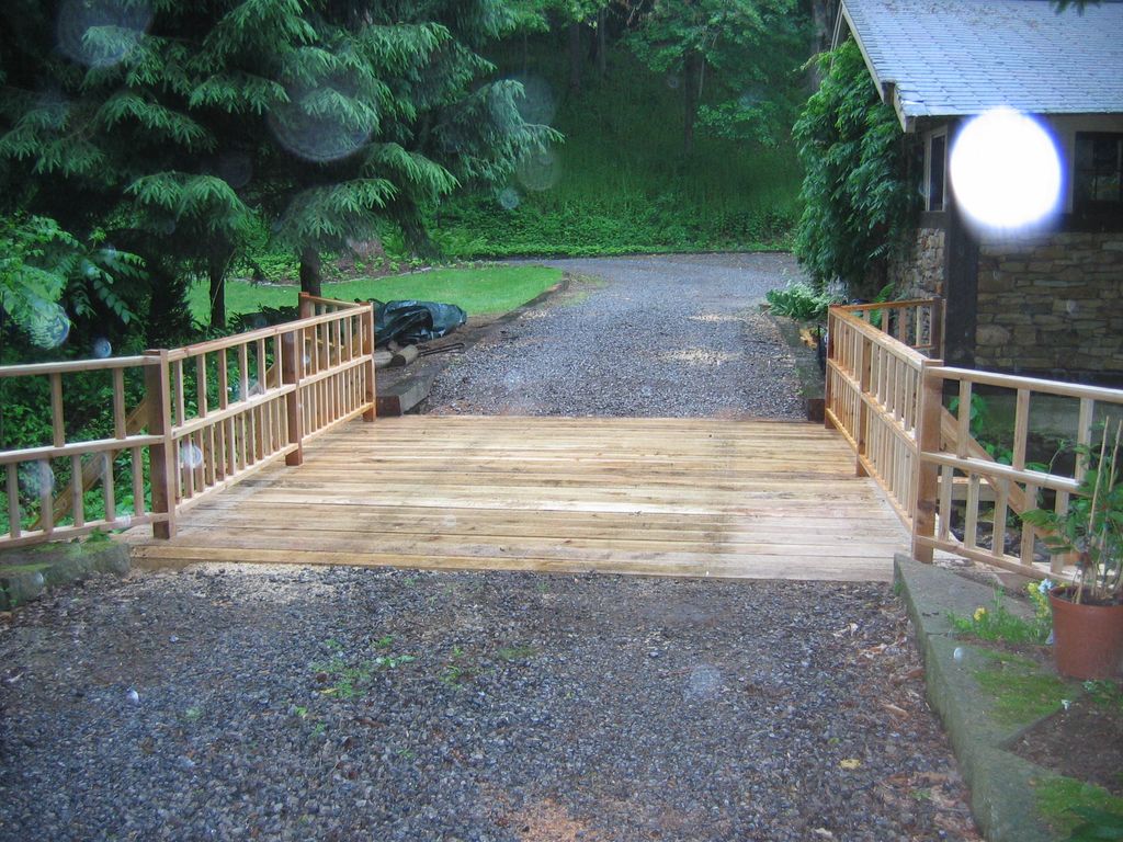 Driveway bridge over small creek