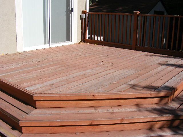 Redwood Deck before Cottonwood Custom