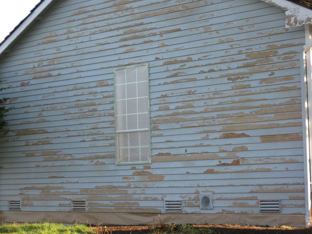 Sanding of siding to get down to good substrate
