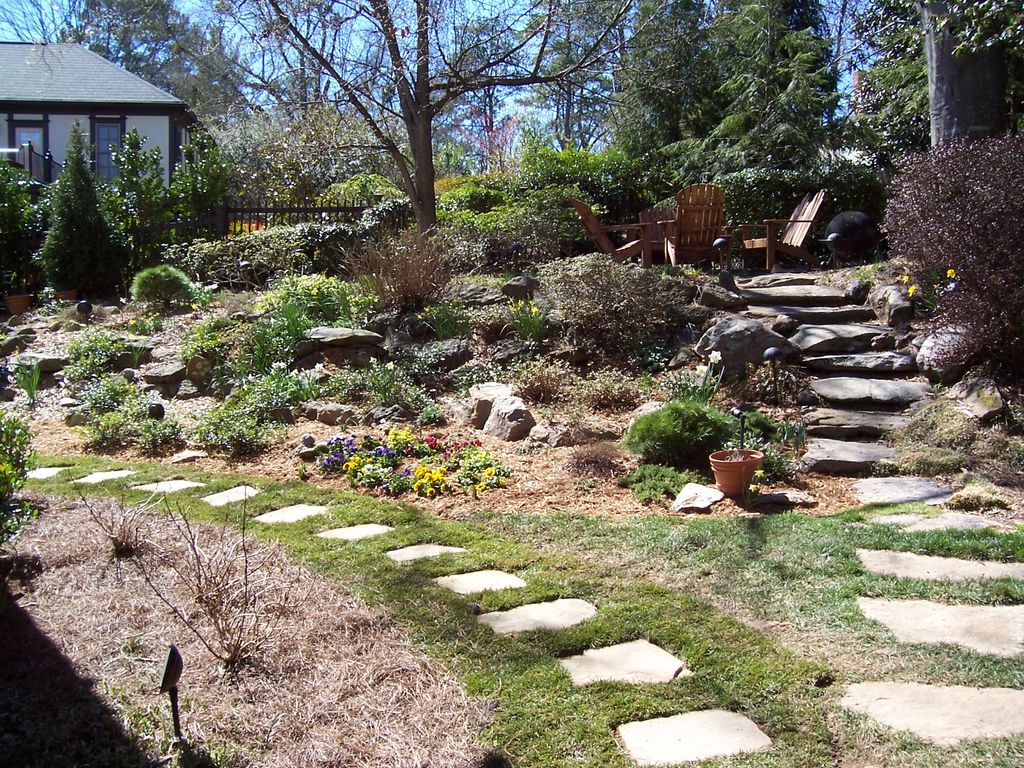 hillside rock garden