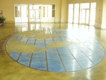 Stained & Polished Concrete Floor