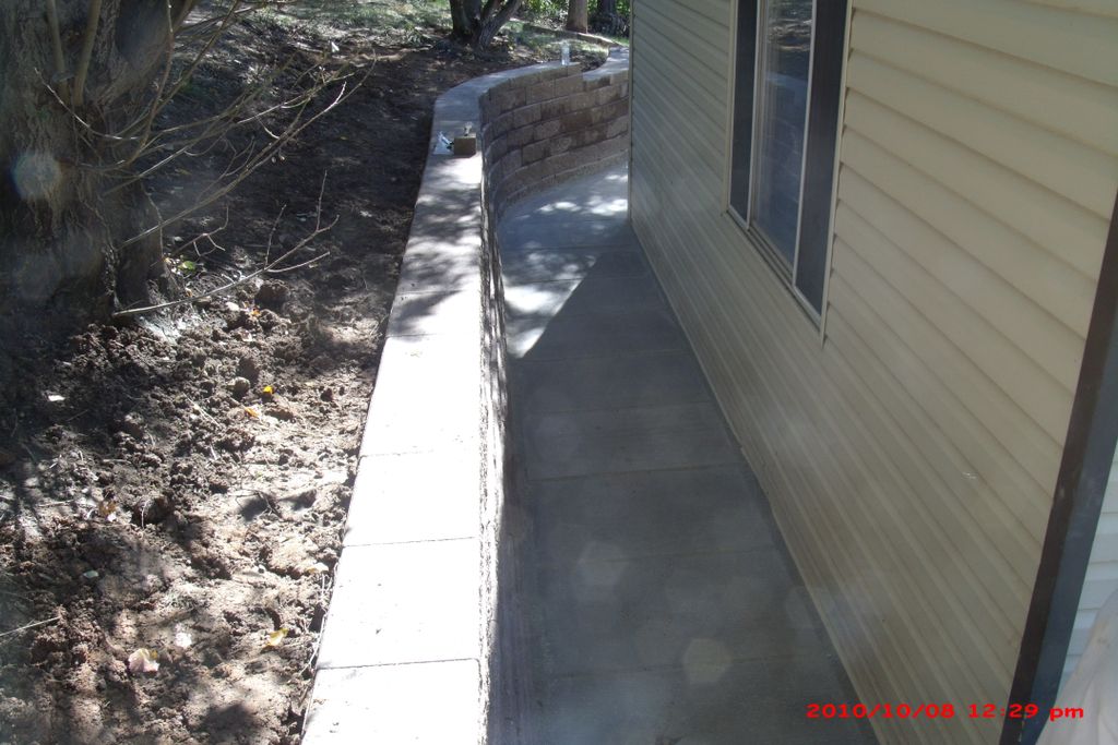 Retaining wall construction nd excavation after